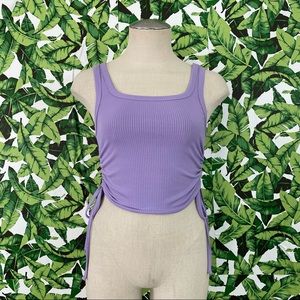 SHEIN Ruched Side Ribbed Tank 646